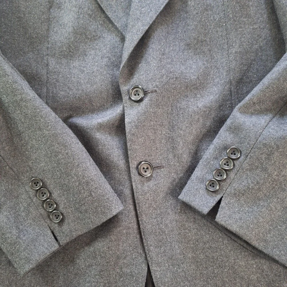Louis Roth Blazer Mens 41S Gray Wool Two Button Sport Coat Jacket Tailored USA